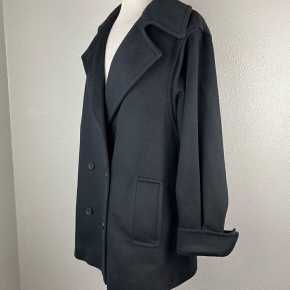 Vintage Gemini Double Breasted Black Wool Peacoat EUC - Picture 3 of 6
